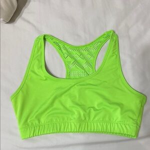 Zyia Neon Green Bomber Sports Bra